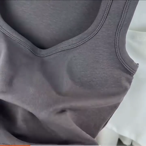 Tanktop Basic Model Square Neck Top Singlet Crop Atasan Wanita / Crop Tank Top Singlet CF P332