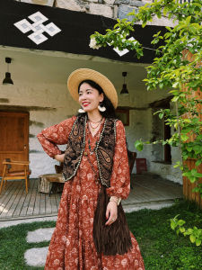 Black Short Vest Ethnic Style Outerwear Boss Feng Retro Northwest China Layering Shoulder Coat Womens Fashion Summer Vest