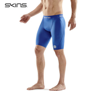 Mens Compression Running Shorts Quick Dry Fitness Marathon Professional Tight Fit High Elasticity Sports Five-Quarter Length