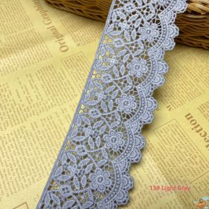 Wide 6CM Water Soluble Embroidered Lace Trim Fabric Extension for Skirt Hem Clothes Shortening Decoration Collar Ornament