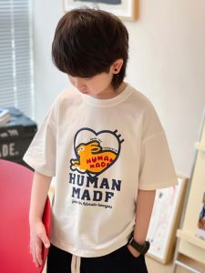 DLIDLIKIDS Summer New Loose Cotton T-Shirt Childrens Cartoon Print Short Sleeve Top for Boys And Girls Comfortable Casual Wear