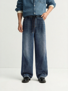 Semir | Retro Washed Loose Straight Jeans Men Autumn