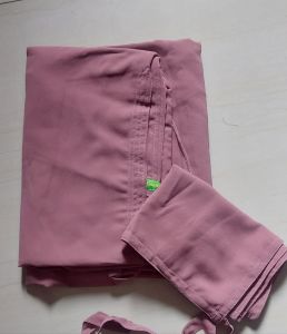 Jilbab JUMBO DOBEL LAYER Ceruty Model V Shape Lancip GRATIS Cadar Tali 2 Layer bahan Ceruty Babydolls Premium Import