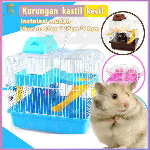 Hamster cage kelinci kotak hamster kotak hamster kecil persediaan villa kabin ganda