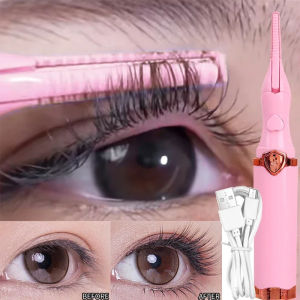 【XZ Beauty】Long-Lasting Quick Heating Electric Eyelash Curler USB Rechargeable Temperature Heated Eyelashes Curled Comb Mascara Makeup Set