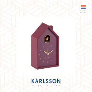Karlsson Alarm clock Modern Cuckoo Oro ABS dark mauve  [Ready Stock] Alarm Clock Table clock Modern Luxury for Living Room Home Decor