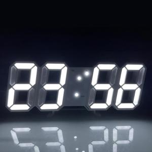 3D Modern Design Digital Alarm Clock 3D LED Wall Clock Modern Digital Wall Clock Alarm Night Light Table Clock