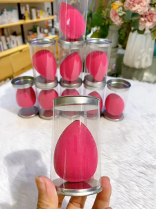 Bông mút trang điểm hình giọt nước chất lượng cao có hộp đựng tán mềm mịn