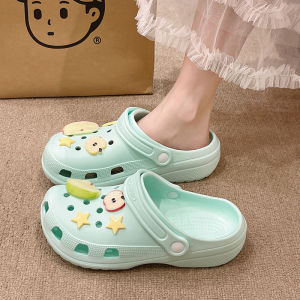 Dép Đi Biển Mùa Hè Cho Nữ 2025 Dép Đi Biển Chống Trượt Chống Mùi EVA Dép Đi Trong Nhà Phong Cách Ngọt Ngào Cho Thanh Thiếu Niên