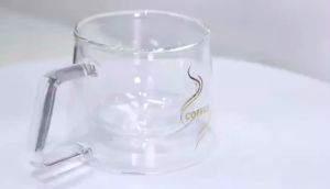 YP 200ml Double Layer Glass With Handle Heat-Resistant Coffee Glass Mug Double Layer Tea Cup