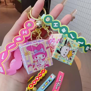 Kuromi Rubiks Cube Keychain Pendant Cartoon Creative Small Gift Mini Third-Order Cube Accessories