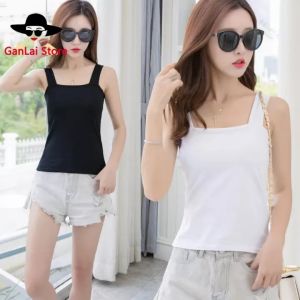 GanLai Vest Wide Shoulder Suspender Bottom Vest with Inner Suspender Vest for Women Wearing Trend Slimming Thin Bottom Top for Women Vest