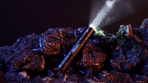 SUPERFIRE พกพาได้ โภชนาการสูง ไฟฉายหางแม่เหล็กที่มีอายุการใช้งานแบตเตอรี่ยาวนาน กันน้ำ ควันไฟระยะยาว A36