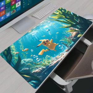 Bandai | Mouse Pad Cute Anime Pokemon Pikachu Gaming Mousepad Non-Slip Deskmat for Computer Laptop Office Desk Accessories Rubber Carpet
