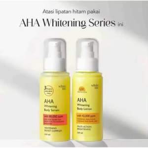 AHA Body Serum & Body Lotion to Whitening & Moisturising | Hand Body Serum & Lotion Pencerah Mencerahkan dan Pemutih Tubuh atasi Kulit Belang