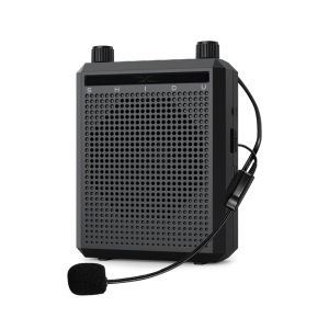 SHIDU Lapel Microphone Wireless Mini Portable Voice Amplifier Microphone Booster with Wired Microphone Loudspeaker Speaker