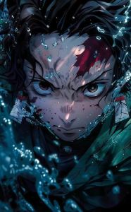 Bandai | DIY 5D Diamond Painting Demon Slayer Anime Character Collage With Battle Scenes for Home Wall Decor Ideal Gift for Art Lovers