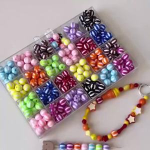 10-20Pcs Zebra Beads Acrylic Beading Round Spacer Stripe Loose Beads Gift Charm for Jewelry Making DIY Accessories Decoration