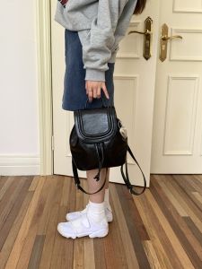 Fatty Ladies Backpack Vintage Retro Style College Students Double Shoulder Bag for Class Cute Small Size Soft Fabric No Waterproof