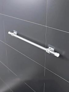 [จัดส่งจากกรุงเทพฯ] ตะขอยึดราวม่าน คลิปยึดราวม่าน ไม่ต้องเจาะผนัง สำหรับห้องครัว 1แพ้ค 2 ชิ้น 2pcs curtain rod holder ไม้เท้ายืดหดปรับระดับได้ราวม่านอาบน้ำรางหน้าต่างแขวน Tension Rod Curtain Shower Adjustable Rod Sprin