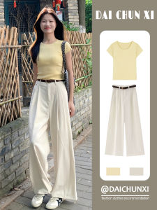 Fashionable Summer Womens Wardrobe New Matching Set Multi-Barbiturate Anti-Aging Tea System Outfit Street Style Two-Piece Set