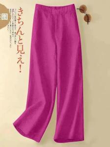 High Waist Loose Fit Linen Casual Pants Women Spring Summer New Style Slimming Wide Leg Drapey Straight Long Trendy Trousers