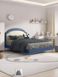 Airland | Childrens Bed Single and Double Real Wood and Artificial Leather 1.5m