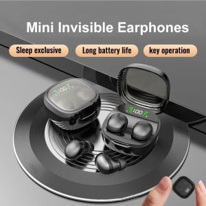 KEBIDU TWS Wireless Invisible Earbuds Bluetooth 5.3 Tiny Mini Sleep Headphones Hidden Noise Reduction Headsets Sports Stereo Earphones