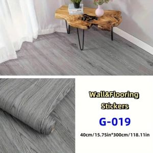 SXP Self-Adhesive Wall and Floor Decorative Tile Cover - Plastic Rectangular Marble and Wood Grain Textured Vinyl Sheet for Simp