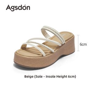 Agsdon | Height Increasing Summer Sandals Lazy Slip-On Shoes For Skirts