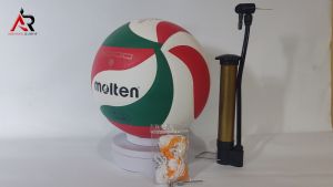 Bola Voli Molten V5M5000 Hijau Approved Size 5 Murah Press Mesin Import Empuk Tahan Lama