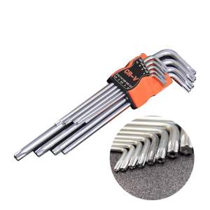 ZYJFC หกเหลี่ยมหัวบอล 9 ตัวชุด (ยาว) CR-V แท้ 100% ประแจแอล ชุดตัวแอล ประแจหกเหลี่ยม หกเหลี่ยมชุด