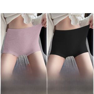 Miiow | Silk Womens Underwear High Waist Briefs Anti-Light Walking Butt Lifting Seamless Safety Pants Two-In-One Cat Person MiiOW