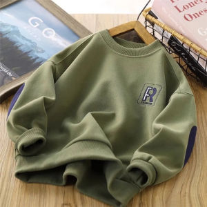 Autumn Kids Casual Sweatshirt Clothes Spring Boys Girls Loose Cotton Pullover Big Children Warm Sportwear Tops 5-14 Years