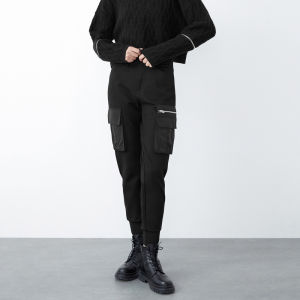 SDEER | Casual Pocketed Ribbed Stitch Joggers