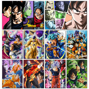 Bandai | 5D Diamond Painting New Arrivals Anime Goku Mosaic Embroidery Cross Stitch Kit DIY Living Room Bedroom Home Decoration Gift