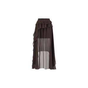 SHRO ENRO | Irregular Hem Tiered Pleated Skirt