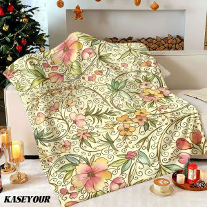 Beast Kingdom | Whimsical Florals Winter Summer Flannel Blanket Throw Fleece Soft Fuzzy Plush Cozy Fleece Blankets for Sofa Ideal Gifts