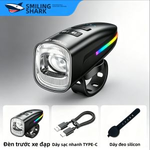 SMILING SHARK | Đèn Xe Đạp Siêu Sáng Cho Đi Đêm