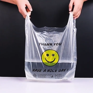 50PCS Smile Thank You Plastic Bag Food Grade Thank you Bag