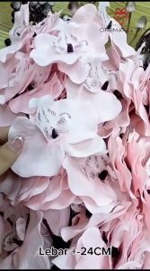 6 Cabang Bunga Orchid - Bunga Artificial Premium Phalaenopsis A024