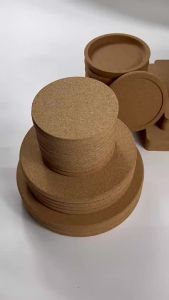 Non-Slip Cork Coaster Natural Wooden Cup Mat Heat Insulation Pads Tea Coffee Mug Drinks Holder Table Decor Accessories
