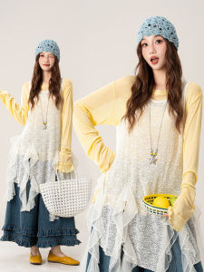 Layered T-Shirt Set with Lace