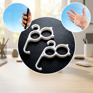 2Pcs Universal Phone Finger Grip Strap Thumb Ring Stand Desktop Support Bracket Portable Phone Holder & Hook