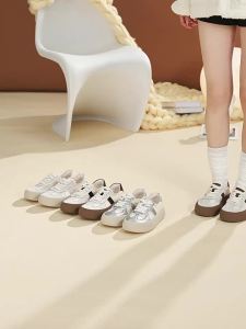 DUSTO | Giày Sneakers Nữ Phong Cách Retro Đế Mềm Trắng