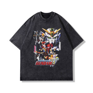 เสื้อยืดแขนสั้นผู้ชายหลวมๆ สไตล์ญี่ปุ่น ลายการ์ตูน ทรงหลวมๆ สำหรับฤดูร้อน ผ้าฝ้ายระบายอากาศได้ดี ป้องกันการสึกหรอ