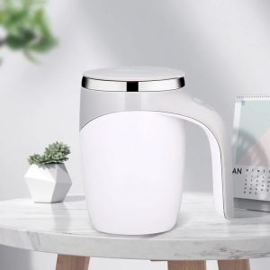 JUSTINLAU Automatic Mixing Cup Electric Rotating Coffee Cup Stainless Steel Mug Milk Shake Rotating Magnetic Mug Water Cups