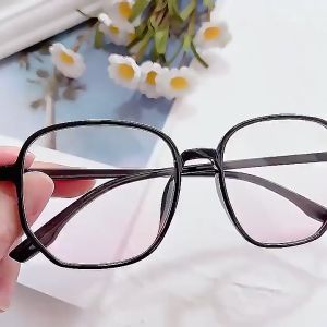 2024 blush glasses girl pure want wind clear plain gradual powder piece glasses