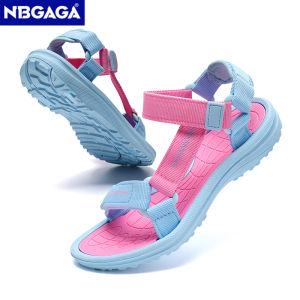 NBGAGA | Summer Breathable Sport Sandals for Children Girls Outdoor Beach Shoes Open-Toe Comfortable Walking Sandals Size 30-38