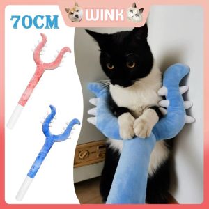 70CM Long Plush Toys Interactive Cat Kicker Toy Plush Fabric Cat Kick Toy Sticks Chasing Stuffed Cat Toys Pet Punish Toy